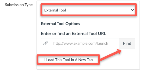 submission type external tool